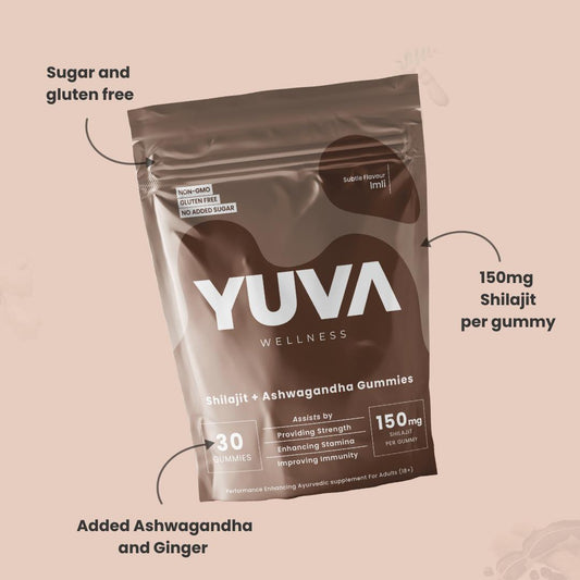 YUVA Wellness Shilajit + Ashwagandha Gummies