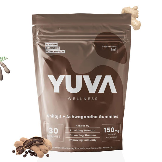 YUVA Wellness Shilajit + Ashwagandha Gummies